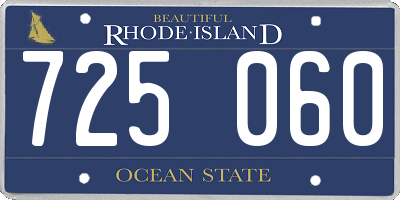 RI license plate 725060