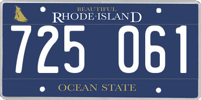 RI license plate 725061