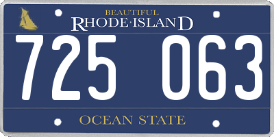 RI license plate 725063