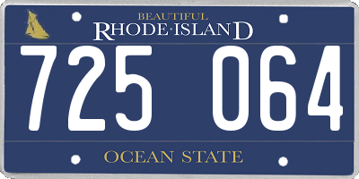 RI license plate 725064