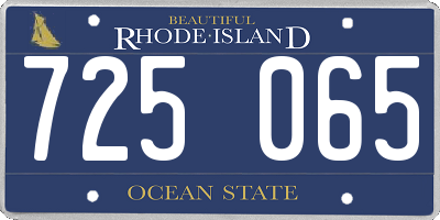 RI license plate 725065