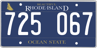 RI license plate 725067