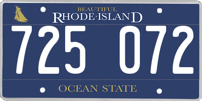 RI license plate 725072