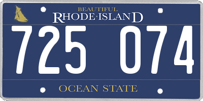 RI license plate 725074