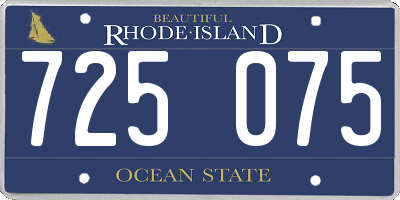 RI license plate 725075