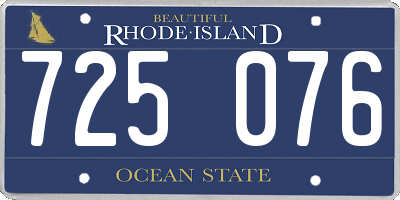RI license plate 725076