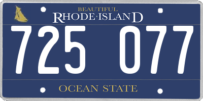 RI license plate 725077