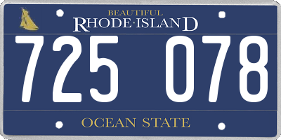 RI license plate 725078