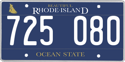 RI license plate 725080
