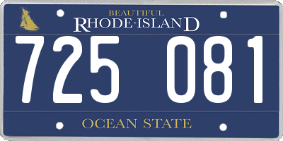 RI license plate 725081