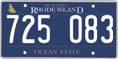 RI license plate 725083