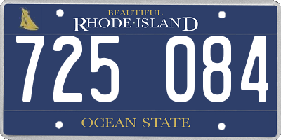 RI license plate 725084