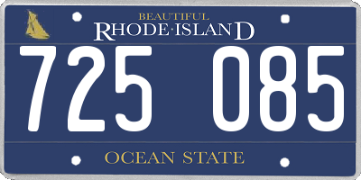 RI license plate 725085