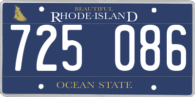 RI license plate 725086