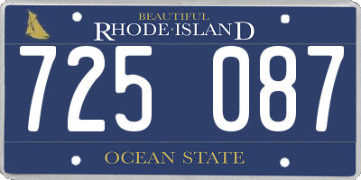 RI license plate 725087