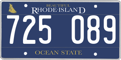 RI license plate 725089