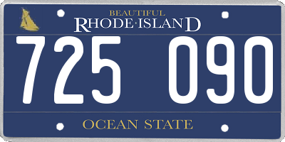RI license plate 725090