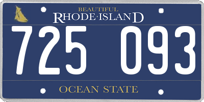 RI license plate 725093