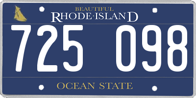 RI license plate 725098