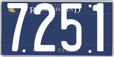 RI license plate 7251