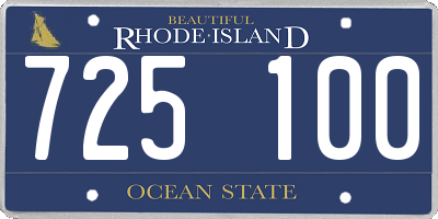 RI license plate 725100