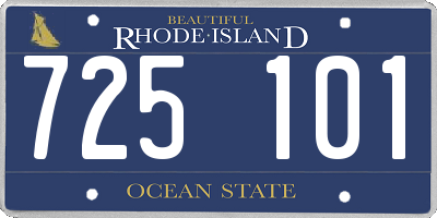 RI license plate 725101