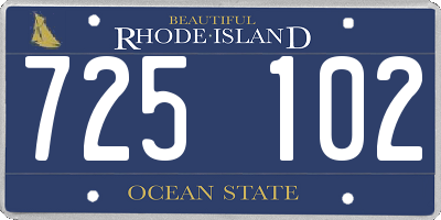 RI license plate 725102