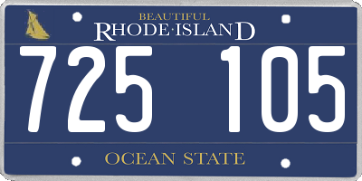 RI license plate 725105