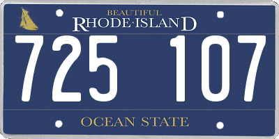 RI license plate 725107