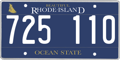 RI license plate 725110