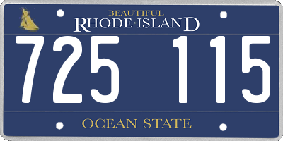 RI license plate 725115