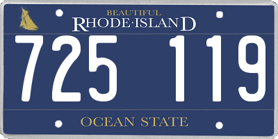 RI license plate 725119