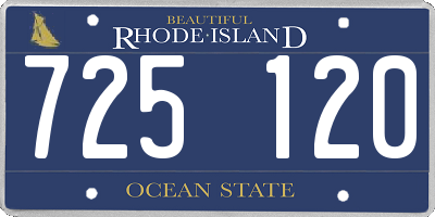 RI license plate 725120