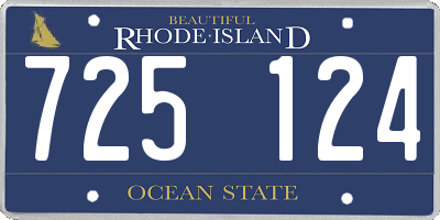 RI license plate 725124