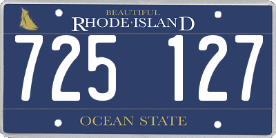 RI license plate 725127