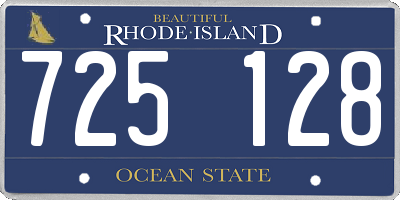RI license plate 725128