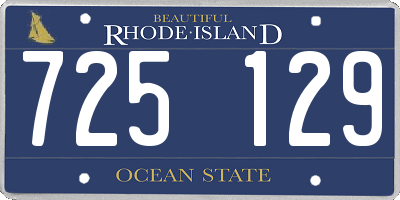 RI license plate 725129