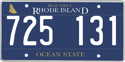 RI license plate 725131
