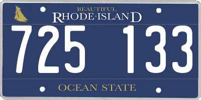 RI license plate 725133