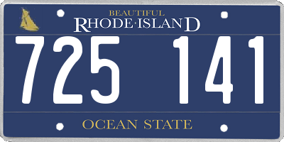 RI license plate 725141
