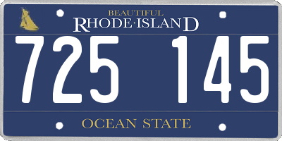 RI license plate 725145