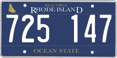 RI license plate 725147