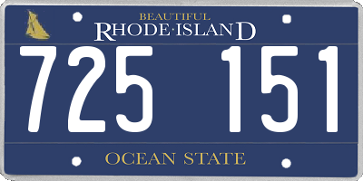 RI license plate 725151