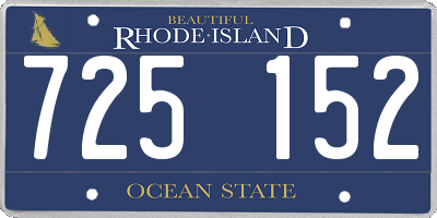RI license plate 725152