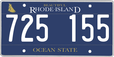 RI license plate 725155