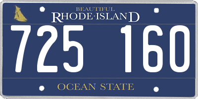 RI license plate 725160