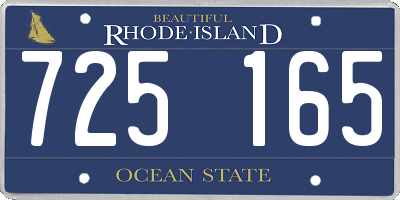 RI license plate 725165