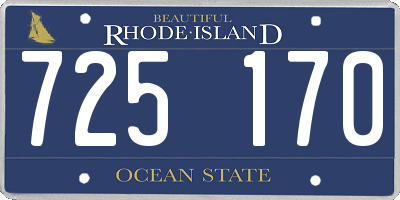 RI license plate 725170