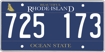 RI license plate 725173