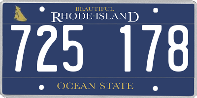 RI license plate 725178
